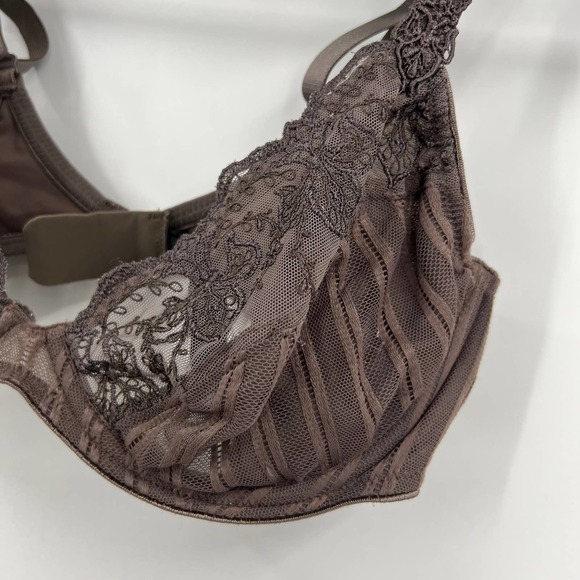 Conturelle Unlined Wired Full Lace Cups Adjustable Straps Lingerie Women's 34D - Picture 8 of 8